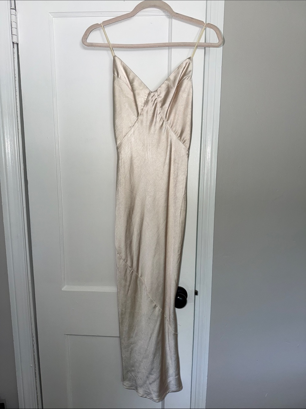 Petal & Pup Champagne Satin Dress
